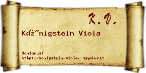 Königstein Viola névjegykártya
